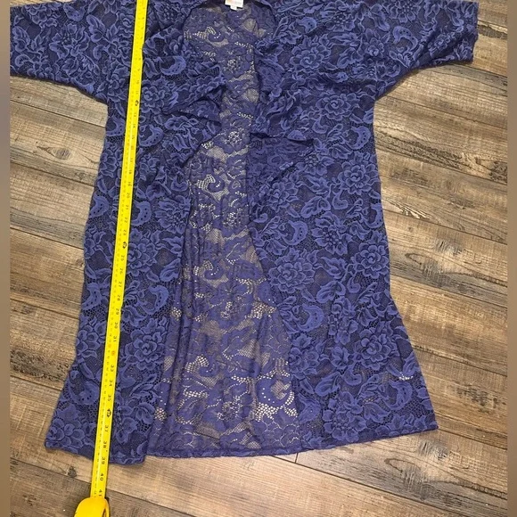 LuLaRoe Periwinkle Lace Cardigan - Picture 2 of 5